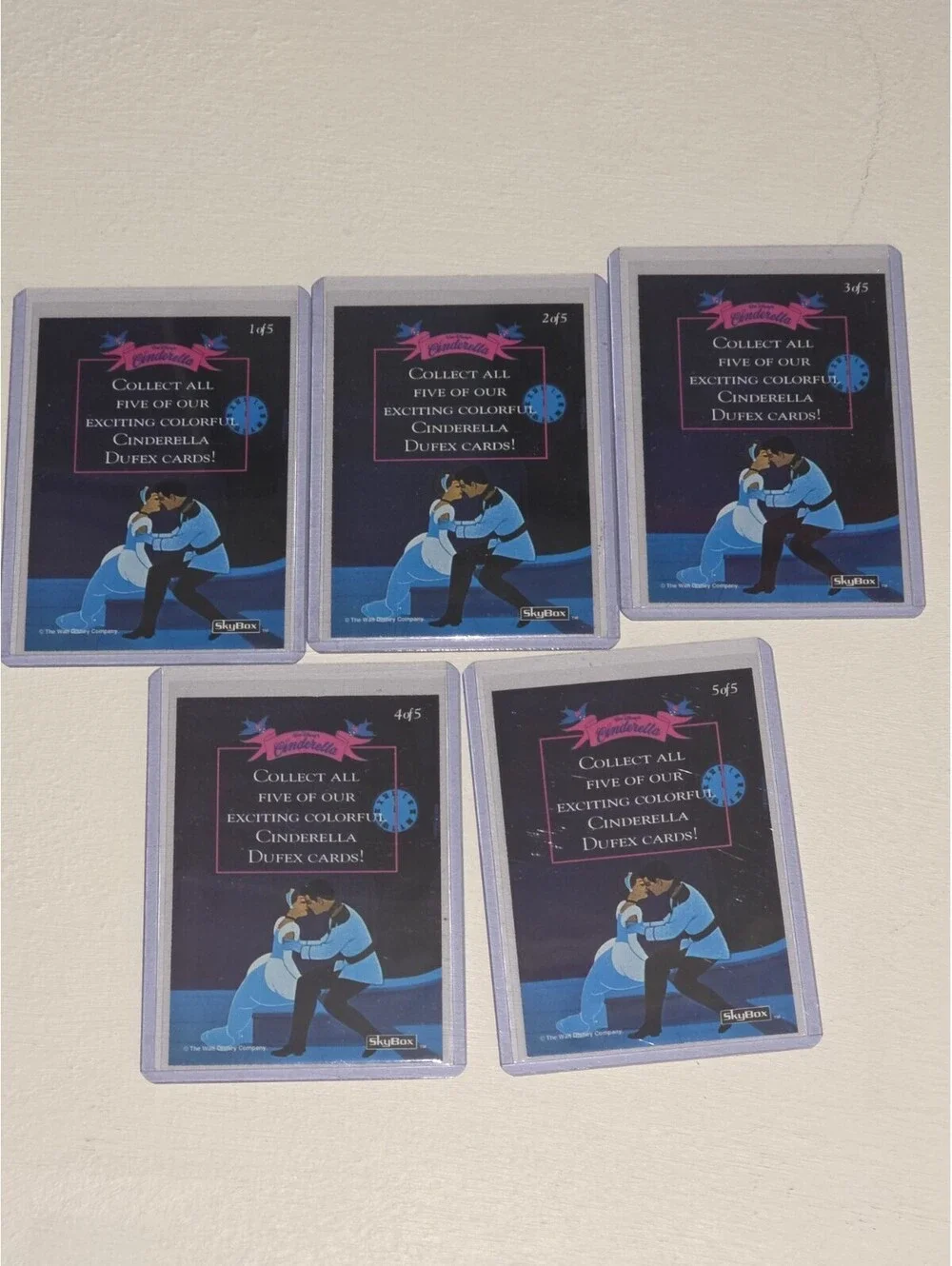 1995 SkyBox Disney's Cinderella DUFEX FOIL insert CARD Set